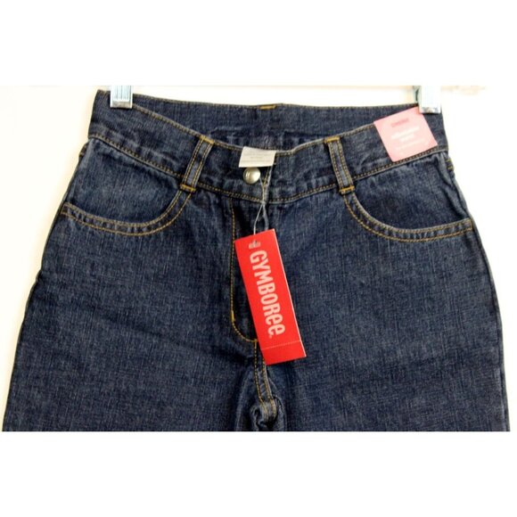 2006 Gymboree Freshly Picked Denim Jeans Ribbon Flowers sz 6 NEW Adjust Waist - Picture 2 of 7